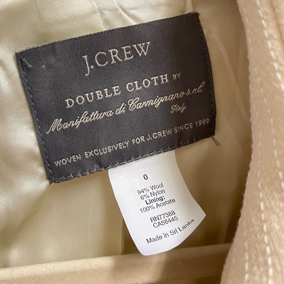 J. Crew Cream Double Cloth Peacoat - Picture 4 of 13